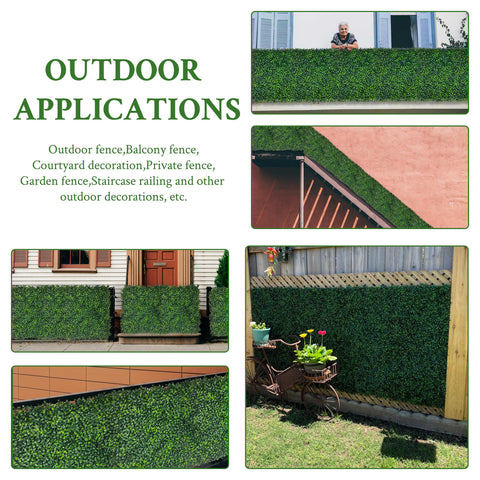 DOPGIB boxwood hedge panels withstand outdoor conditions while keeping a natural vibe.