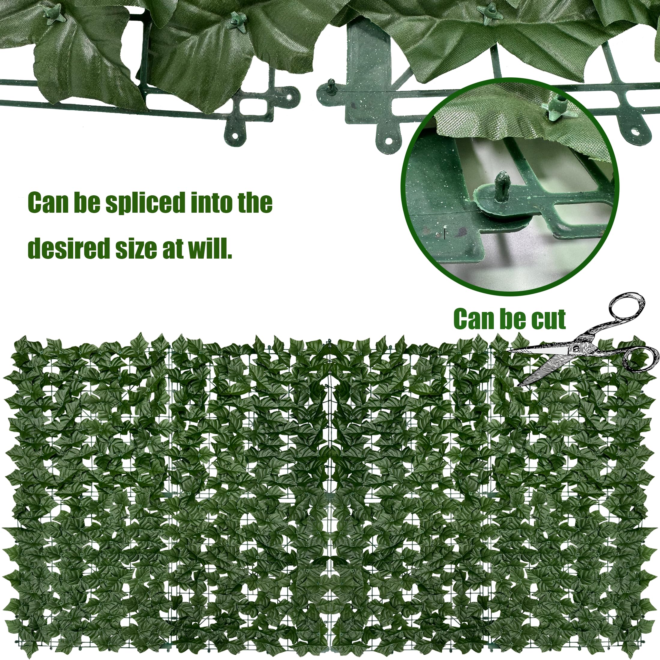 DOPGIB UV-resistant ivy screen maintaining evergreen color.