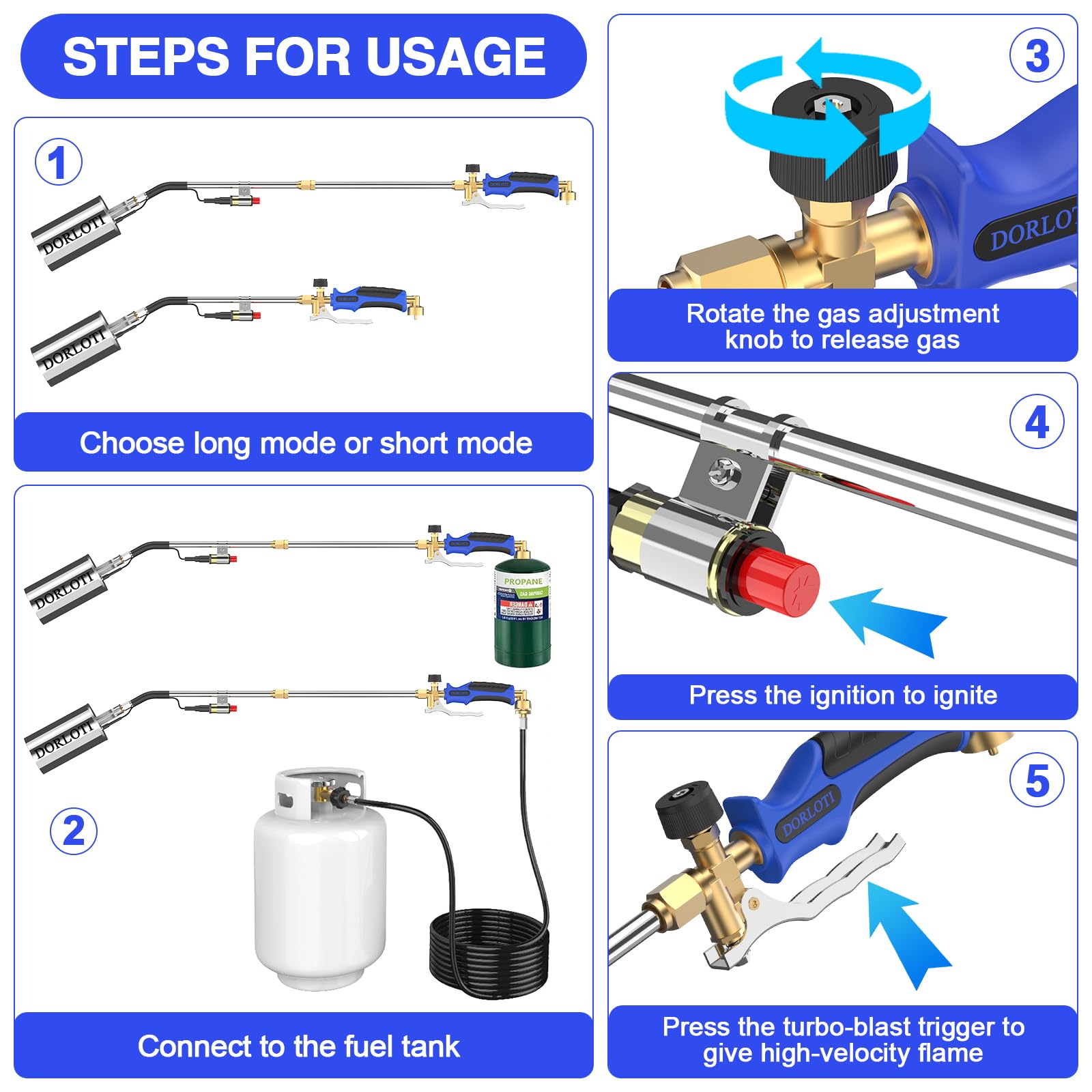 Dorloti 12.5 ft hose extending reach around obstacles