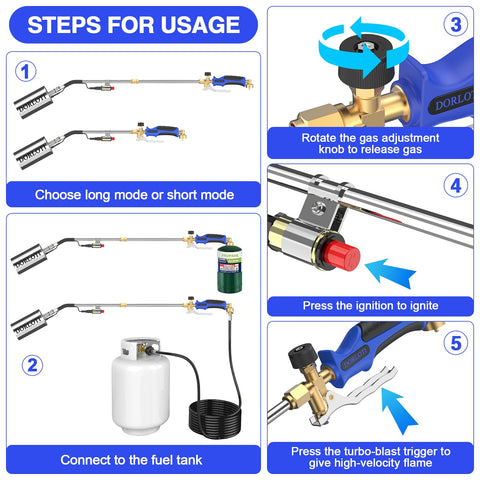 Dorloti 12.5 ft hose extending reach around obstacles