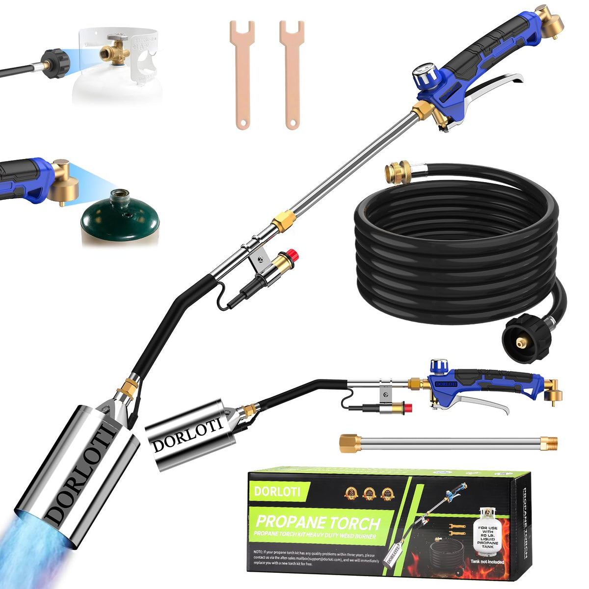 DORLOTI propane torch with compact handle for quick outdoor tasks.