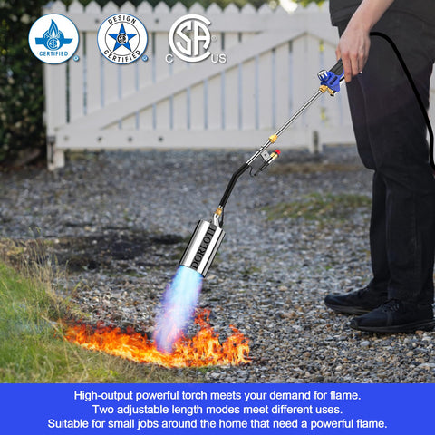 DORLOTI CSA-certified ignition and hose for safe operation.