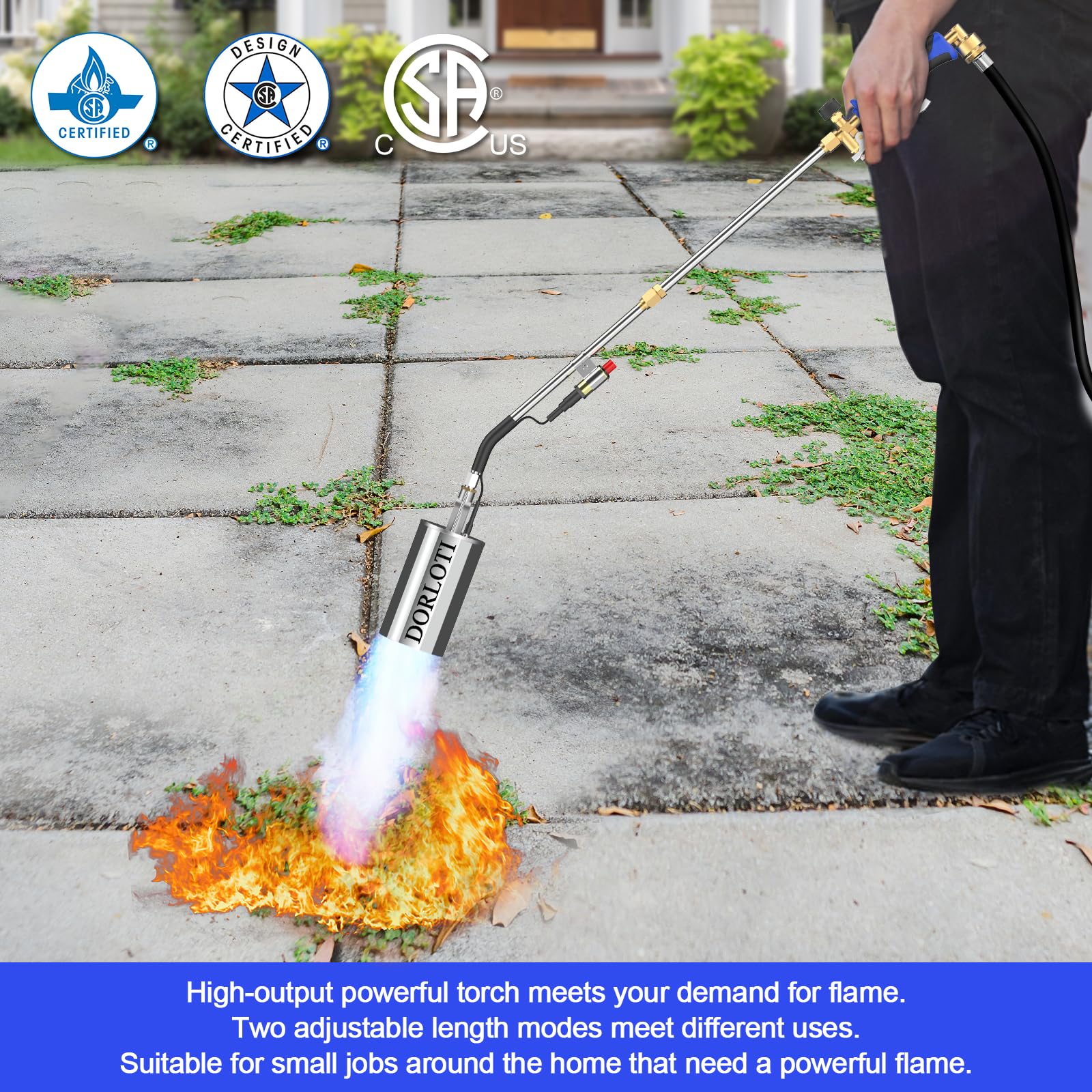 DORLOTI ice-melting and roofing applications safely with a hot flame.