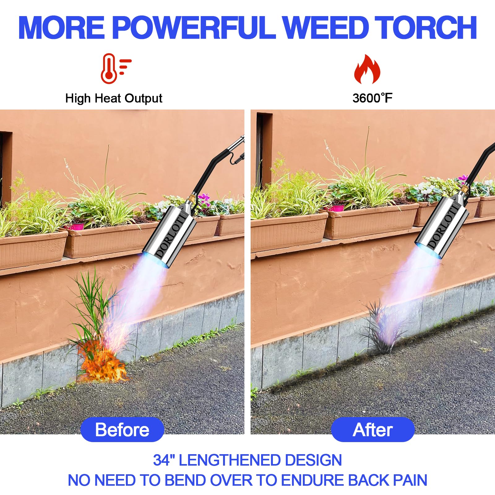 DORLOTI torch in long-configuration for road and roofing tasks.