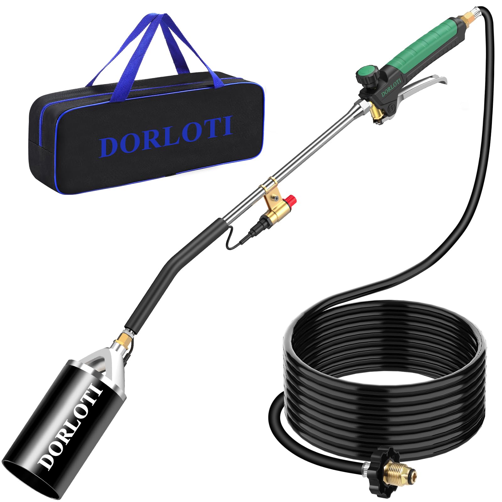 DORLOTI propane torch with storage bag keeps the tool protected and portable.