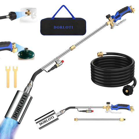 Dorloti propane torch weed burner kit with storage bag for easy transport