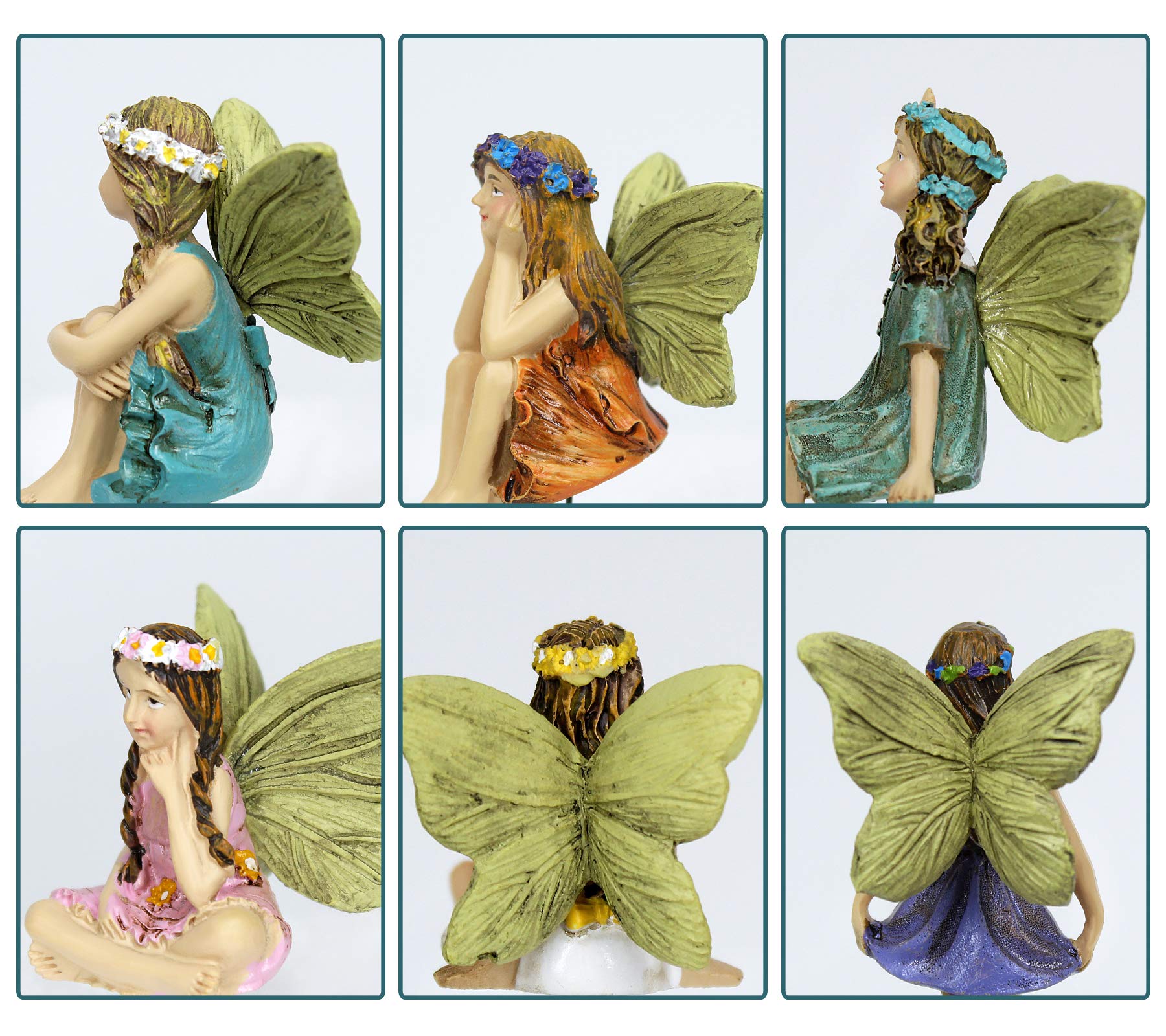 Dorlotou resin fairies withstand outdoor use with eco-conscious design.