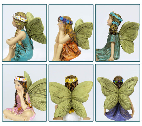 Dorlotou resin fairies withstand outdoor use with eco-conscious design.