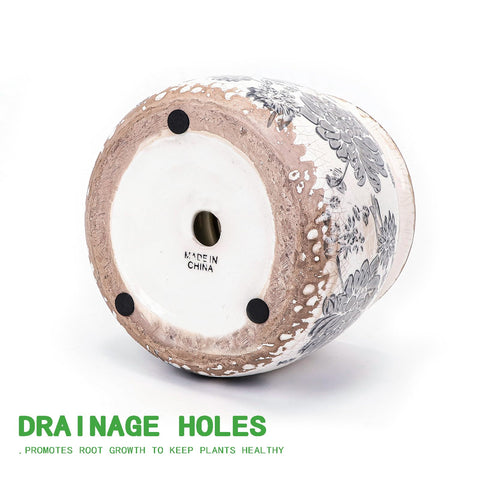 Dosayes Flower Pot bottom drainage holes help prevent overwatering and root issues.