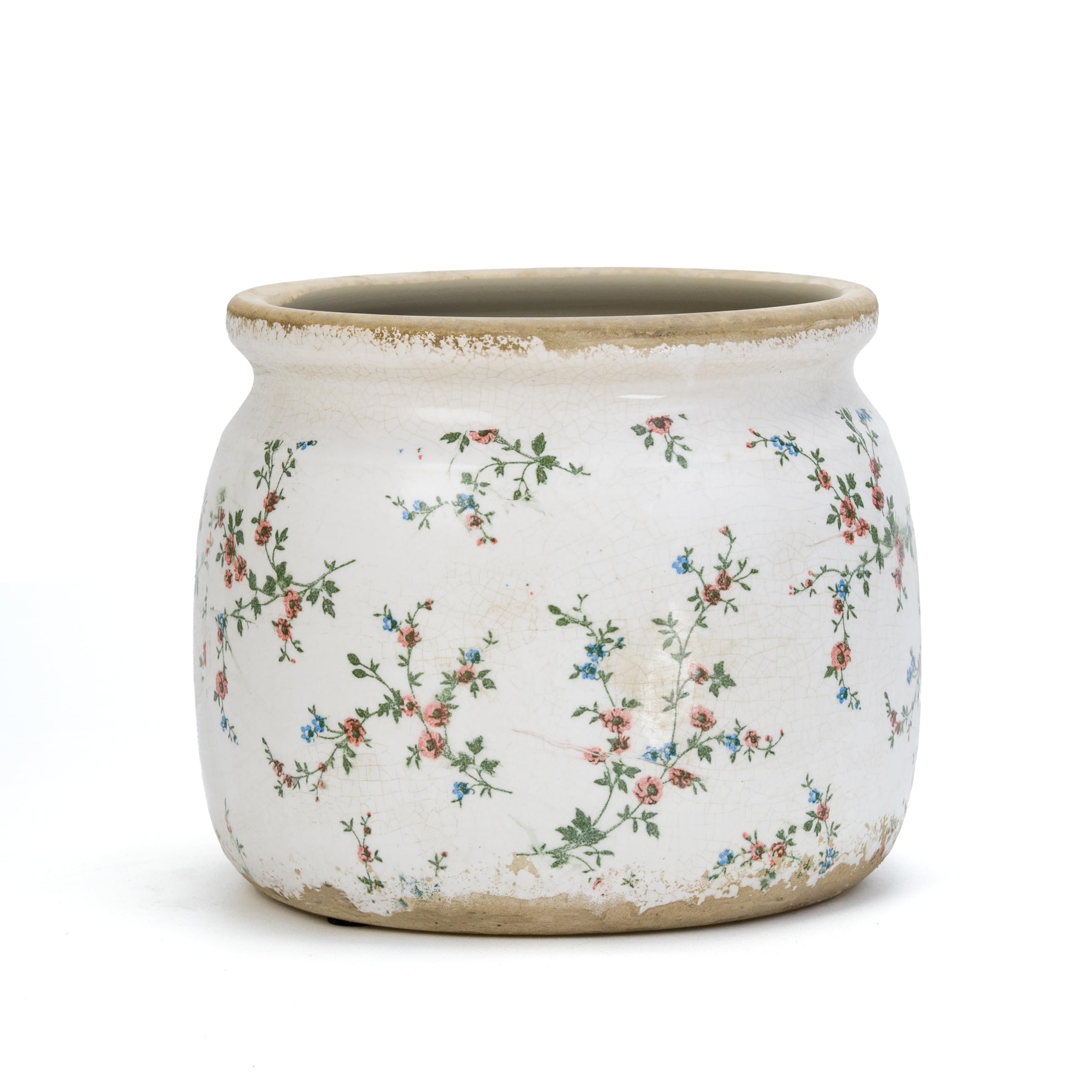 Dosayes flower pot with vintage ice crack glaze enhances indoor decor