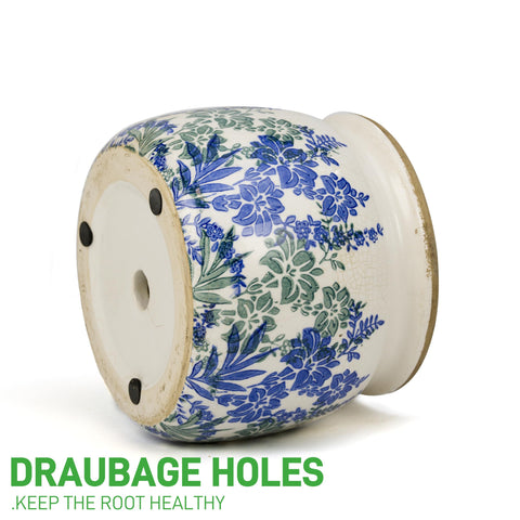 Dosayes vase-style pot featuring vintage pattern to elevate decor.