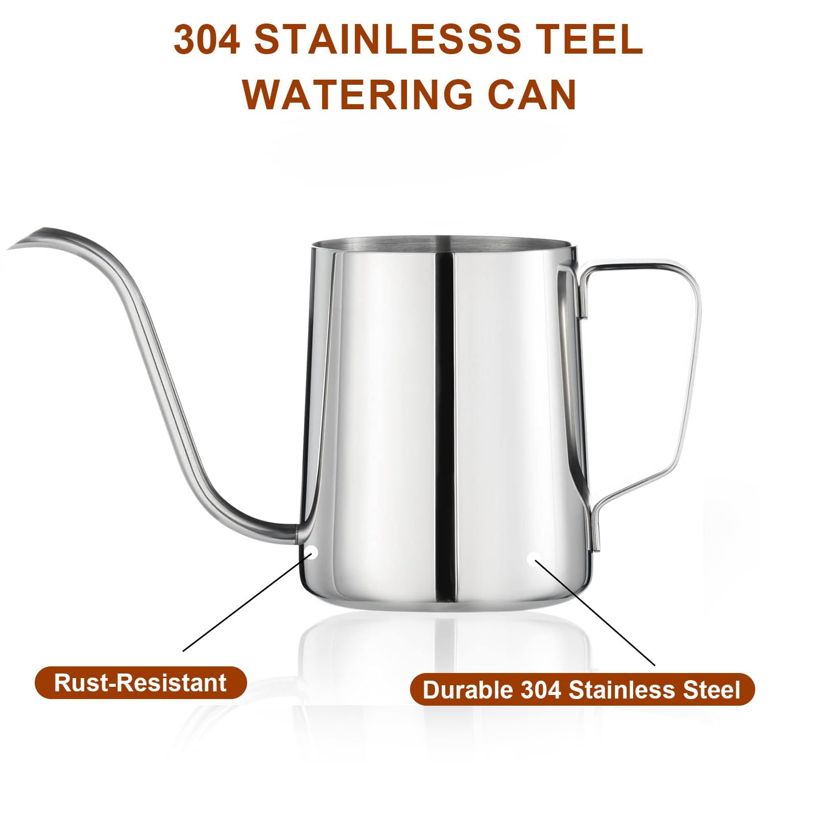 Doseno long-spout watering can enables precise root watering.