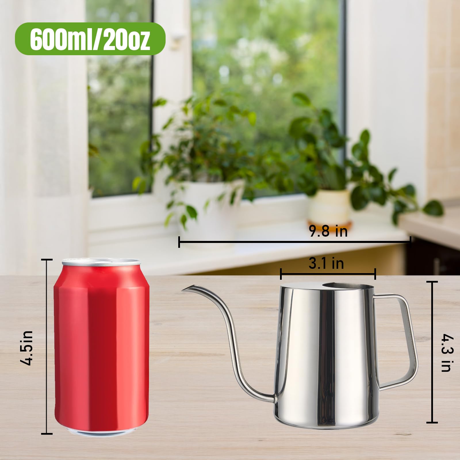 Doseno 304 stainless steel watering can resists rust in damp spaces.