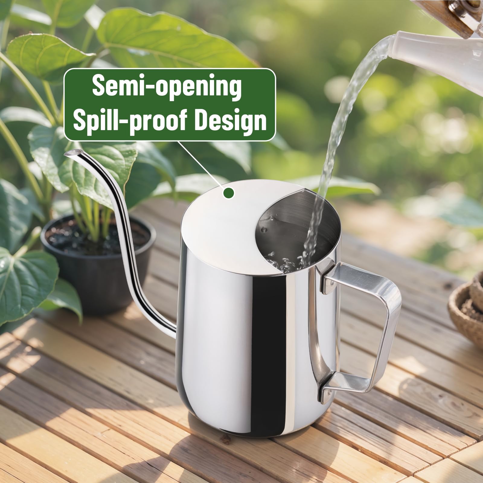 Doseno versatile watering can supports vase filling and humidifier tasks.