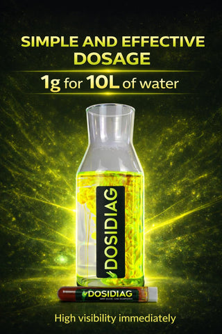 DOSIDIAG fluorescein tracer dye aids car cooling system leak detection with visible glow