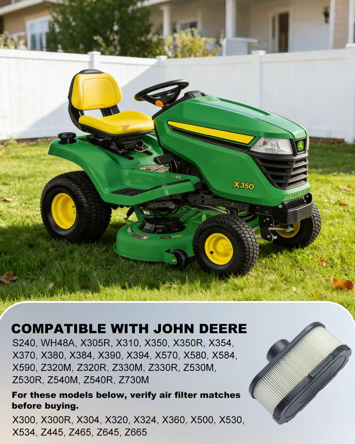 Dospruna MIU12555 air filter installation on John Deere engine for protection
