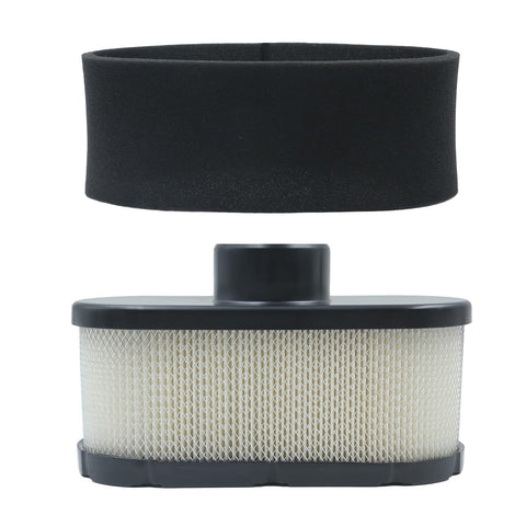 Dospruna MIU12555 air filter close-up on mower hood showing precise fit