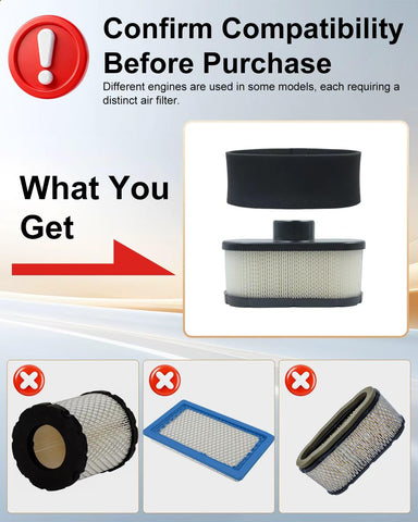 Dospruna MIU12555 air filter packaging box highlighting compatibility