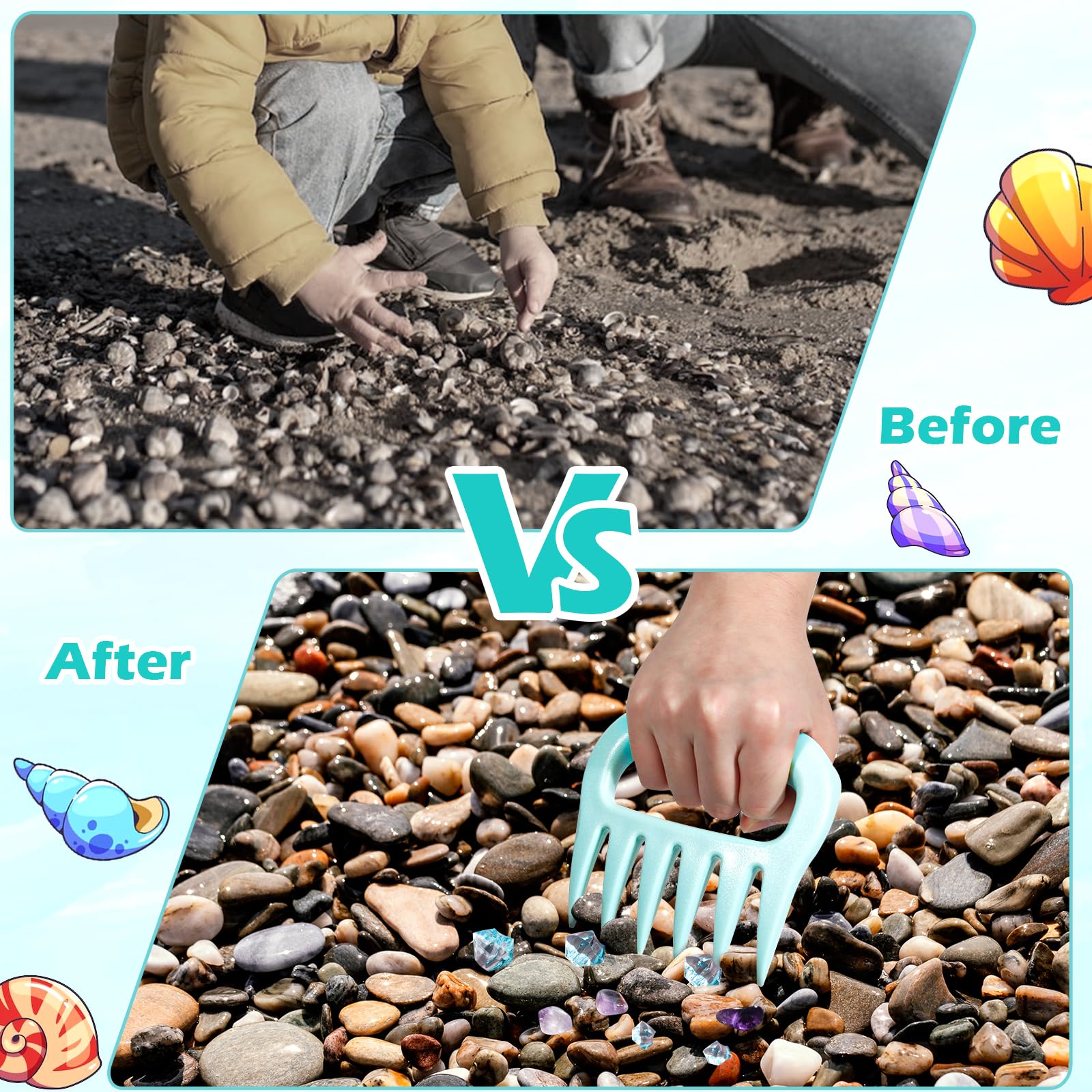 DOSTATNI beach mesh bag ideal for storing shells and fossils