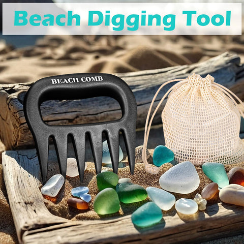 DOSTATNI beach mesh bag keeps collected shells organized after digging.
