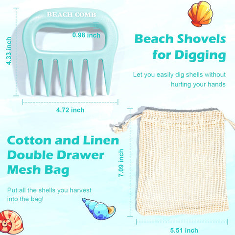 DOSTATNI sand flea rake beach tools for sea glass gathering