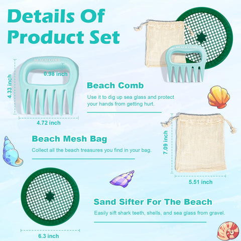 DOSTATNI sand flea rake with ergonomic handle for easier beach digging