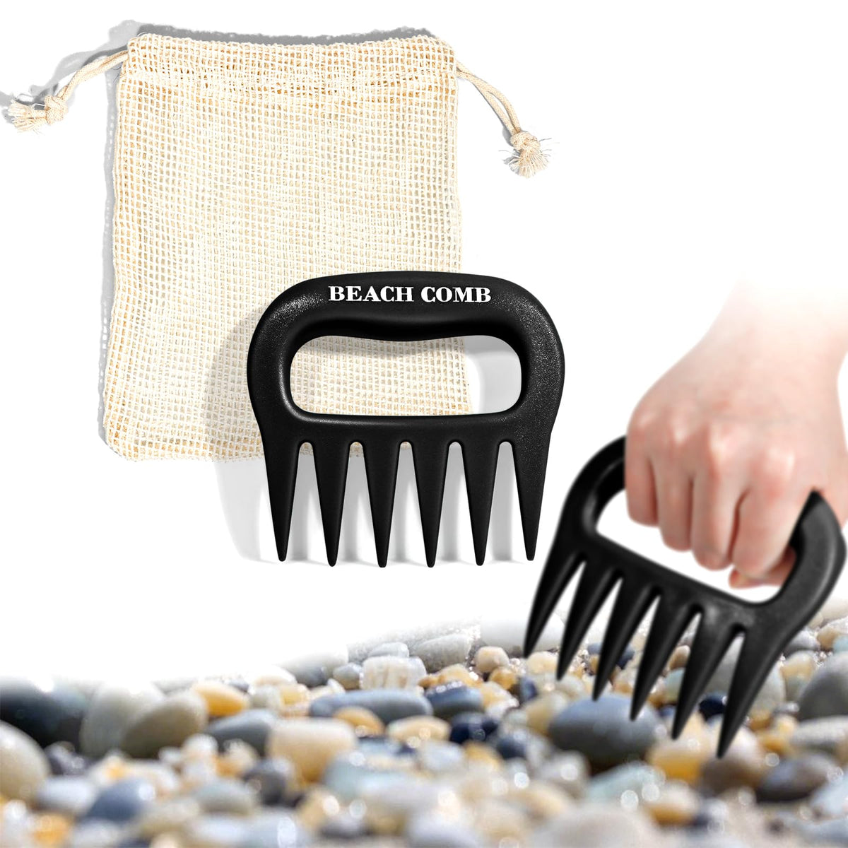 DOSTATNI sand scoop with shovel for easy beach treasure hunting.