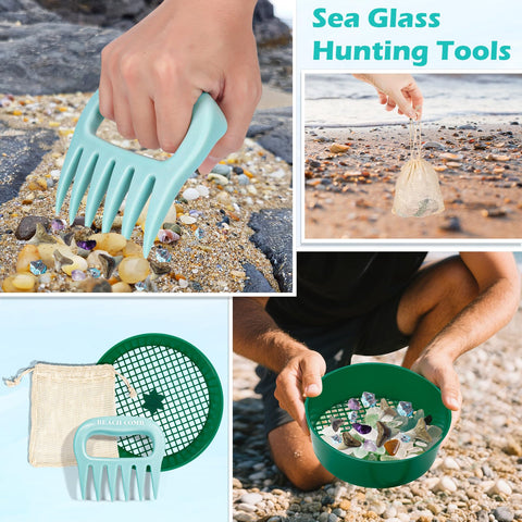 DOSTATNI shell scooper shown on sand for quick cleanup and discovery