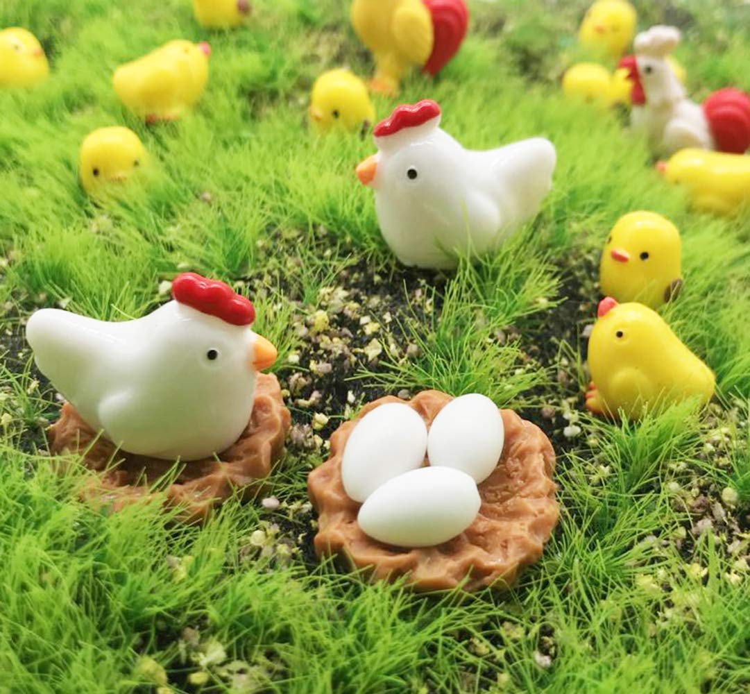 DoTebpa white hen figurine adds realism to indoor displays