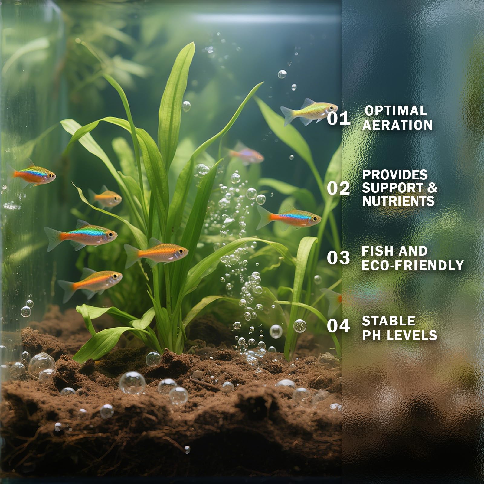 Doter Aquatic Plant Soil nourishes hydroponic aquatic plants with slow-release minerals.