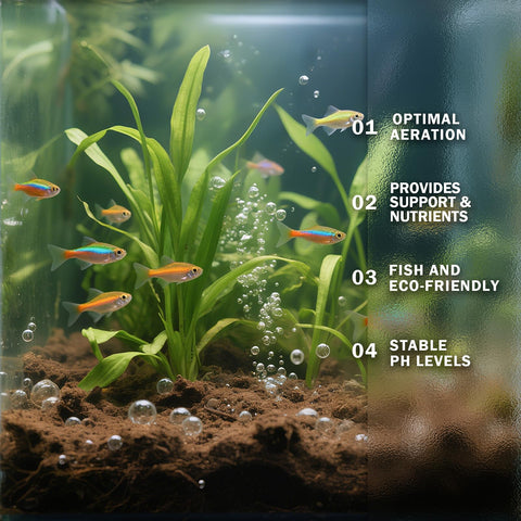Doter Aquatic Plant Soil nourishes hydroponic aquatic plants with slow-release minerals.