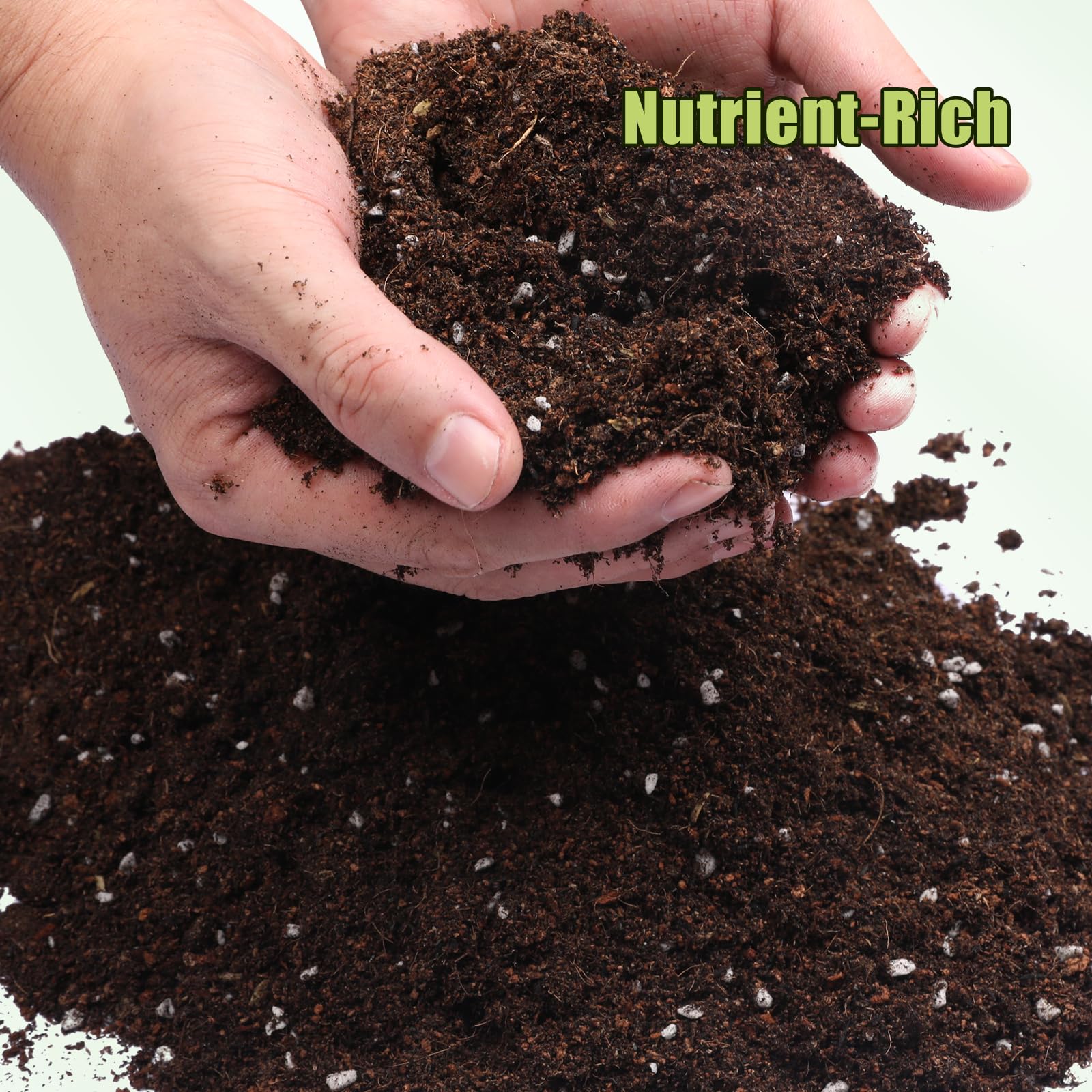 Doter Avocado Soil Mix 1qt texture highlights airy drainage supporting root development.