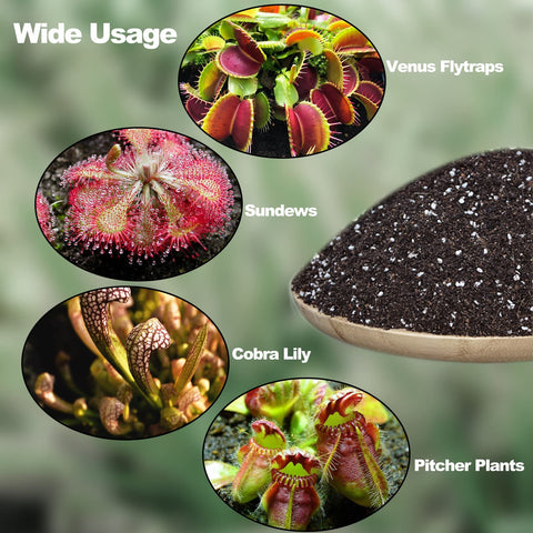 Doter Carnivorous Plant Soil Mix bag seal demonstrates easy storage and freshness
