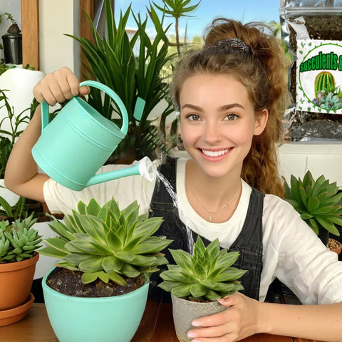 Indoor plant setup using Doter soil mix for improved drainage and roots