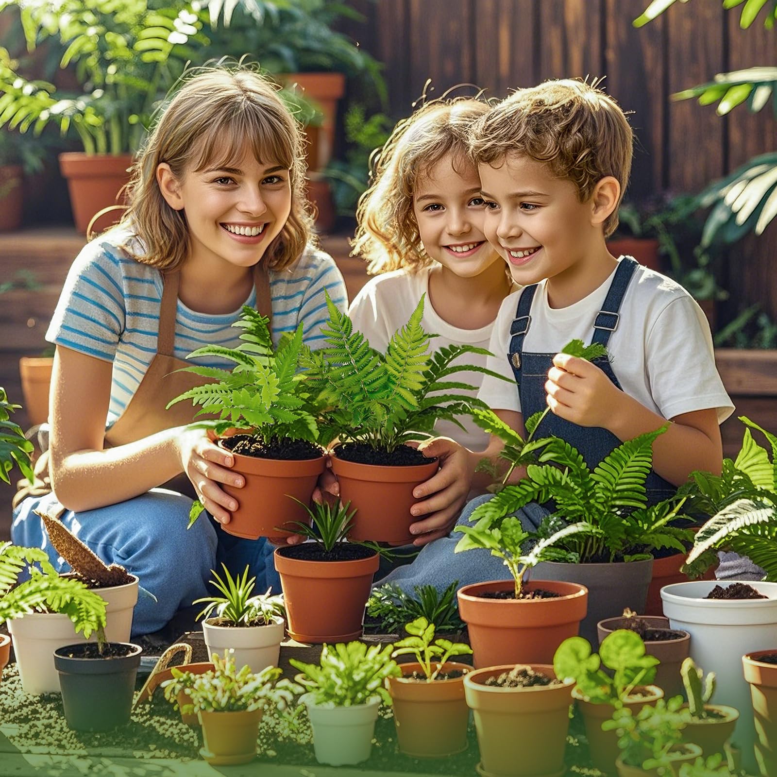 Doter fern soil bottle label shows usage tips