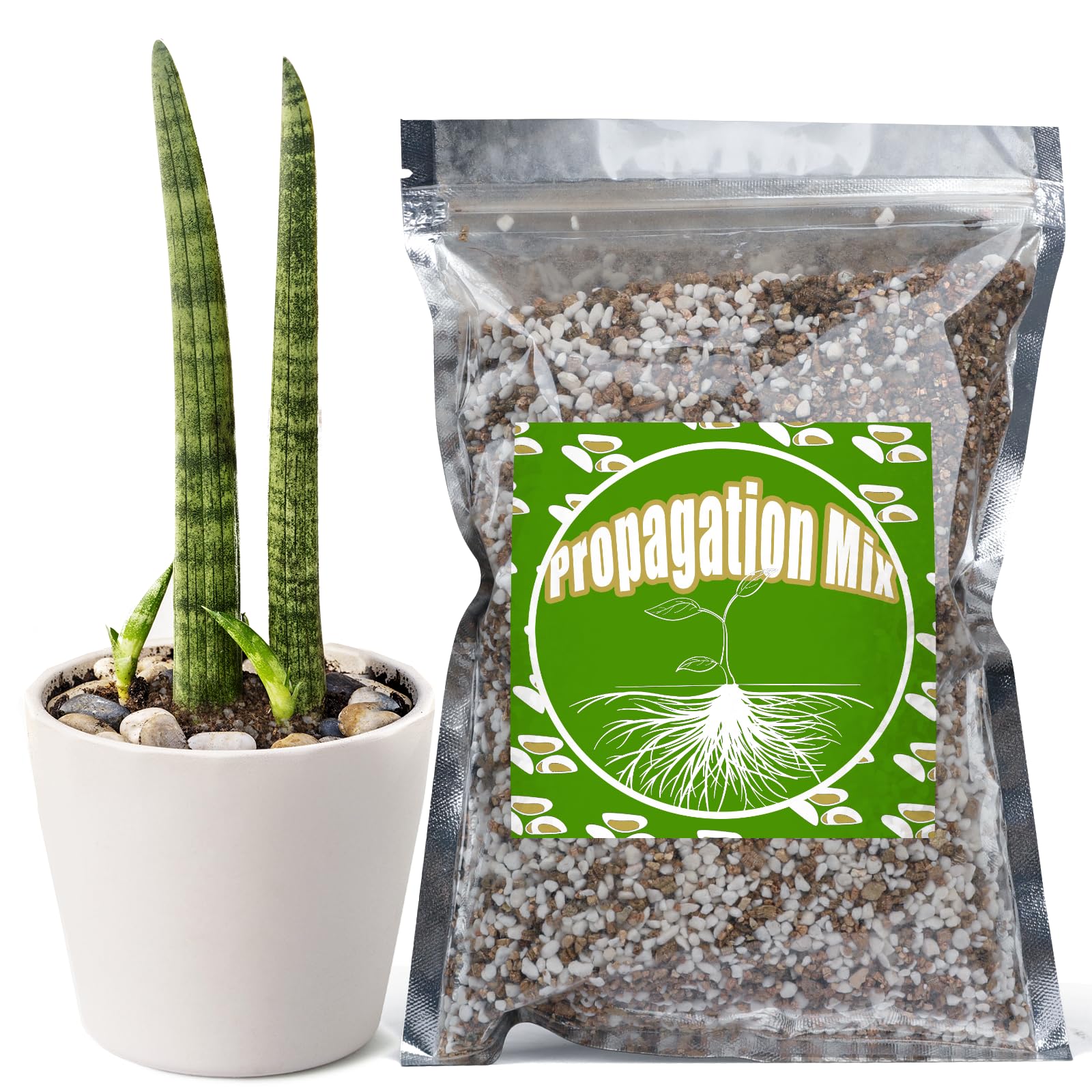 Doter propagation potting mix 1qt packaging, clean and ready for rooting cuttings.