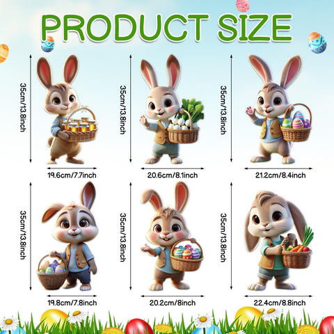 DoubleFill colorful 3D bunny yard sign enhances lawn curb appeal.