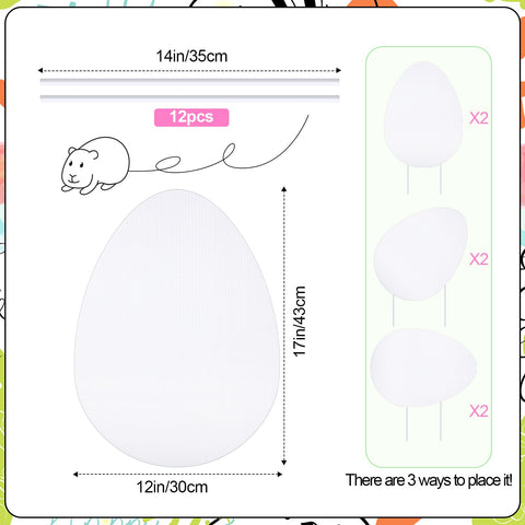 DoubleFill Easter egg yard sign horizontal 12x17, eye-catching lawn decor