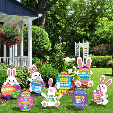 DoubleFill colorful Easter yard signs brighten lawns and outdoor spaces.