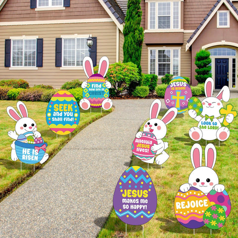 DoubleFill religious yard sign featuring proverb for meaningful Easter celebrations.