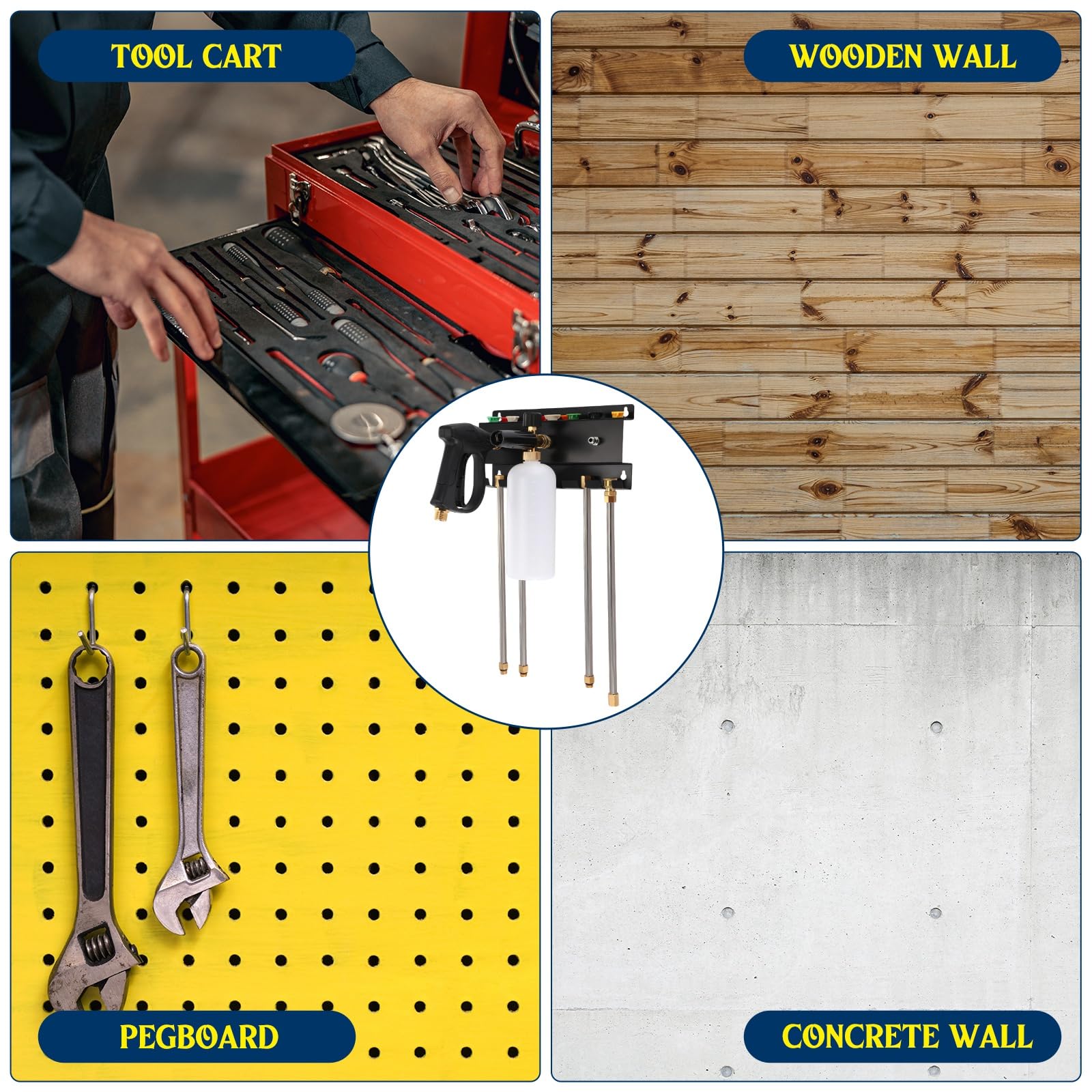 DoubleFill organized workspace helps tidy cleaning area.