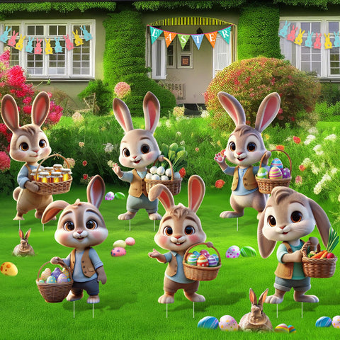 DoubleFill outdoor Easter lawn signs brighten pathways and entrances.