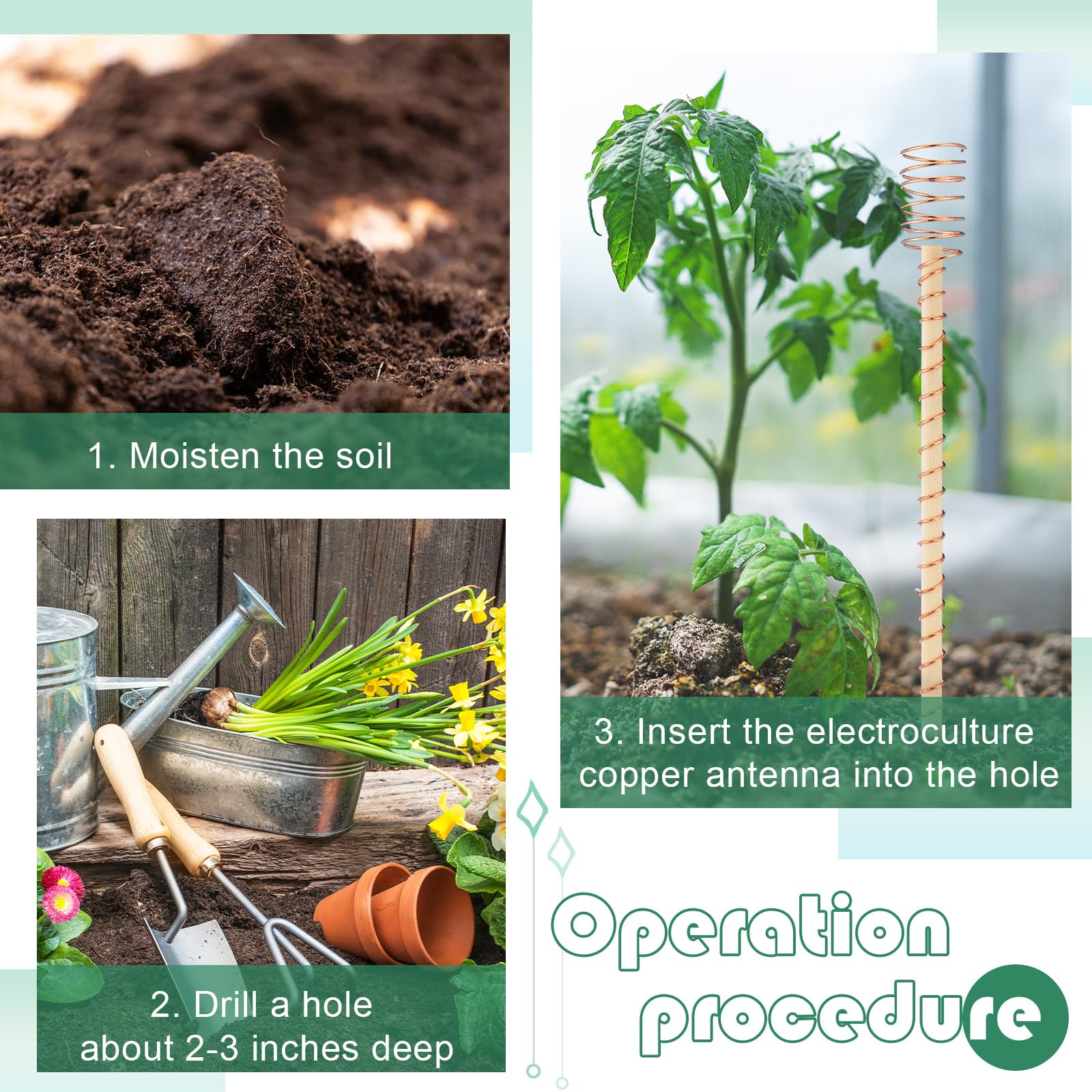 Simple installation with 2–3 inch hole near plant
