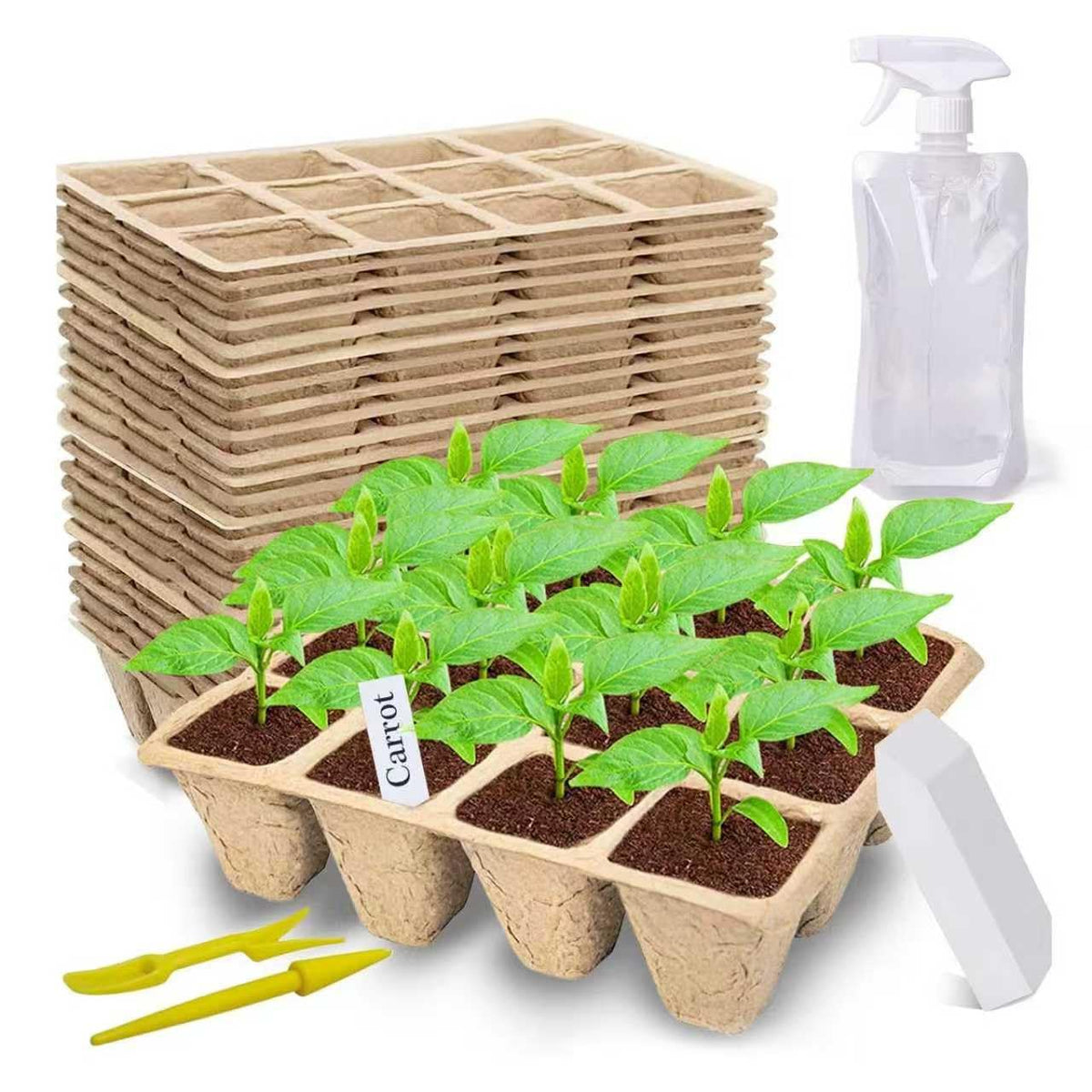 Doubleggs 360 Cells Seed Starter Tray with uniform germination spaces for seedlings.