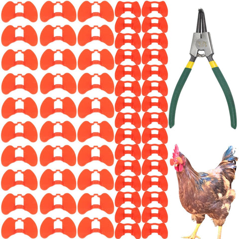 DoubleWood pinless peepers set with plier for quick poultry management