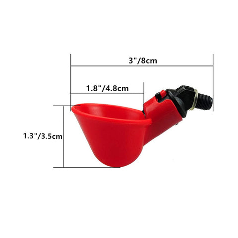 DoubleWood yellow trigger on the cup activates water release when birds peck.