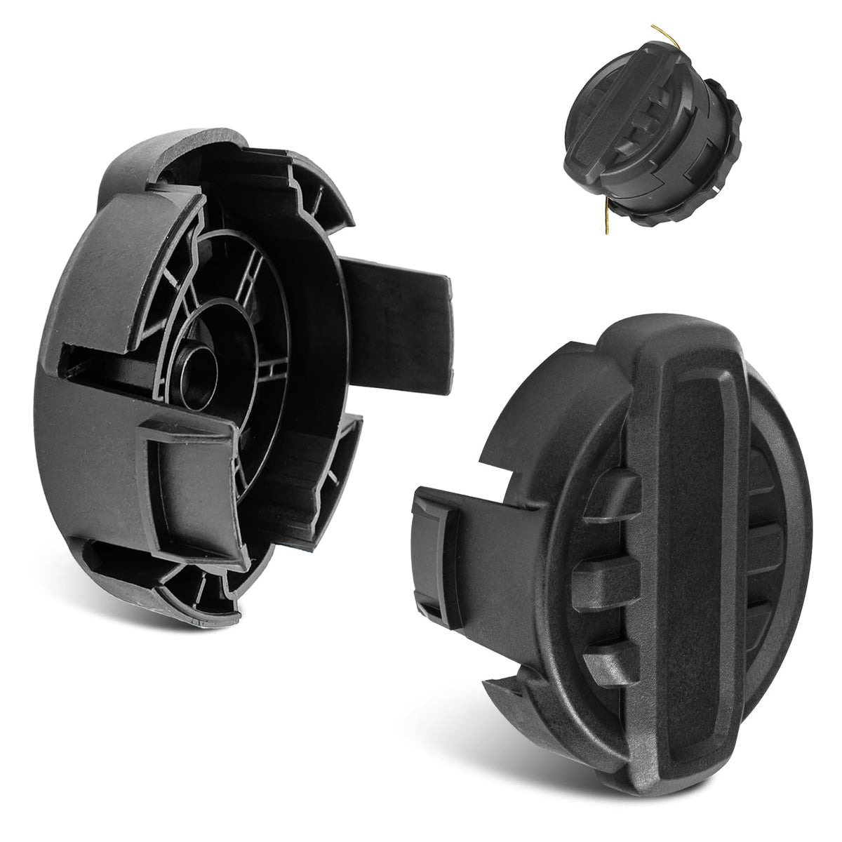 doufuhua 2-pack trimmer head replacement cap cover for Dewalt; easy install and ready use.