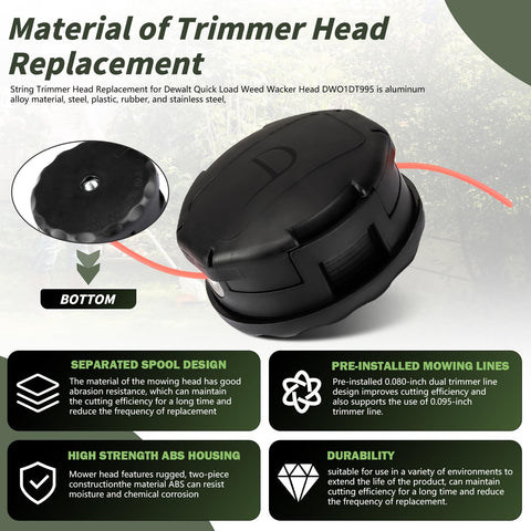 Doufuhua DCST922-compatible head on a cordless trimmer for smooth operation.
