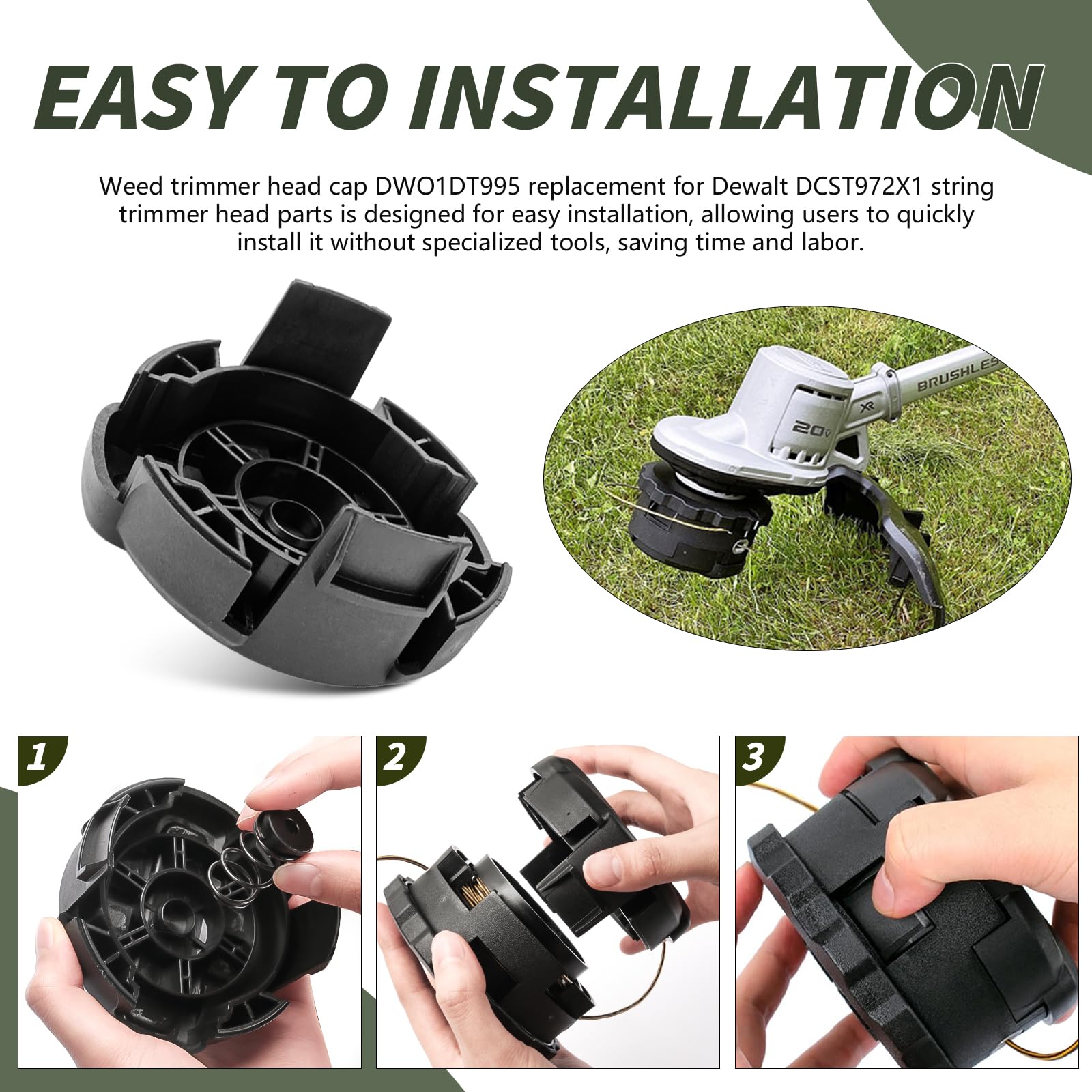 doufuhua easy-install cap cover; tool-free replacement for rapid setup.