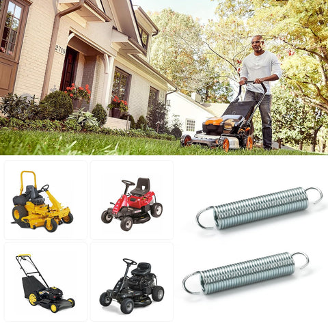 Doufuhua extension-spring installed on a mower in use.